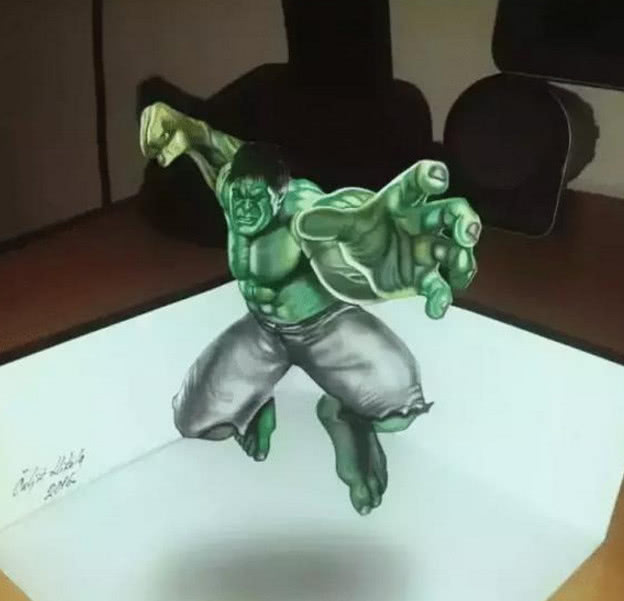美术生画的3D动漫火了，绿巨人差点跳出来，“雷神锤”太逼真！