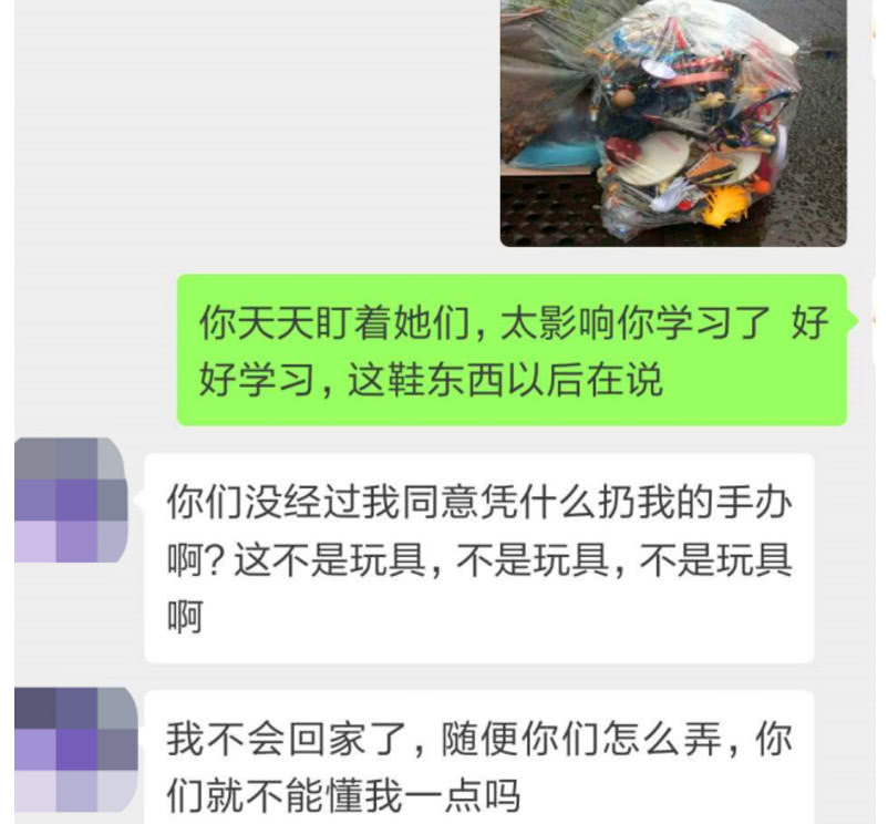 妈妈把昂贵手办当玩具扔掉后，孩子内心一言难尽，网友：有钱任性