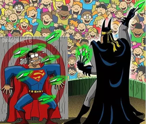 超人是蝙蝠侠唯一打不过的人，担心杀手鳄丧命，蝙蝠侠从不用全力