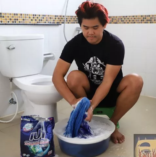 泰国小哥COS《鬼灭之刃》炭治郎，水之呼吸，最终之型“洗衣机”！